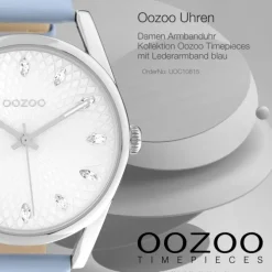 Oozoo Damen Armbanduhr Timepieces C10815 Analog Leder blau UOC10815