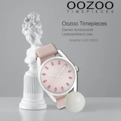 Oozoo Damen Armbanduhr Timepieces C10816 Analog Leder rosa UOC10816
