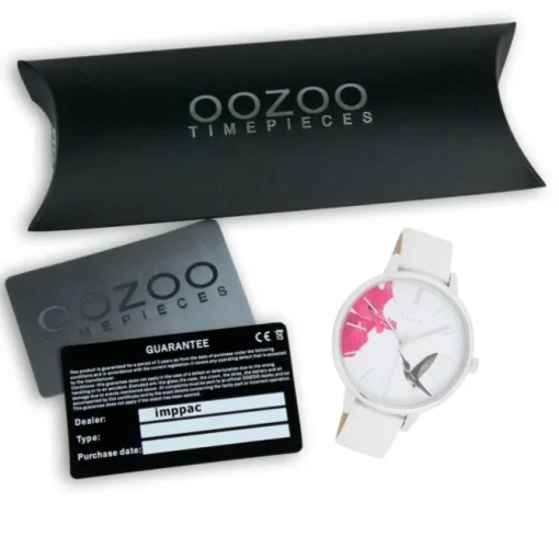 Oozoo Damen Armbanduhr Timepieces Analog Leder weiß UOC11066