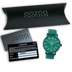 Oozoo Damen Armbanduhr Timepieces Analog Leder grün UOC10411
