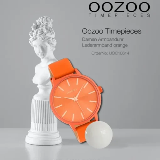 Oozoo Damen Armbanduhr Timepieces C10614 Analog Leder orange UOC10614