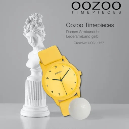 Oozoo Damen Armbanduhr Timepieces Analog Leder gelb UOC11167