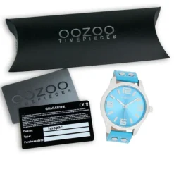 Oozoo Damen Armbanduhr Timepieces Analog Leder hellblau UOC1075A