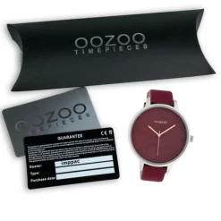 Oozoo Damen Armbanduhr Timepieces Analog Leder weinrot UOC10408
