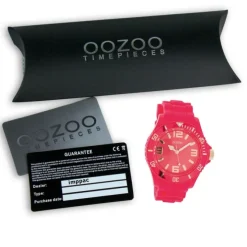 Oozoo Damen Armbanduhr Timepieces Analog Silikon rot pink UOC5055A