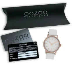 Oozoo Damen Armbanduhr Timepieces Analog Leder weiß UOC10015