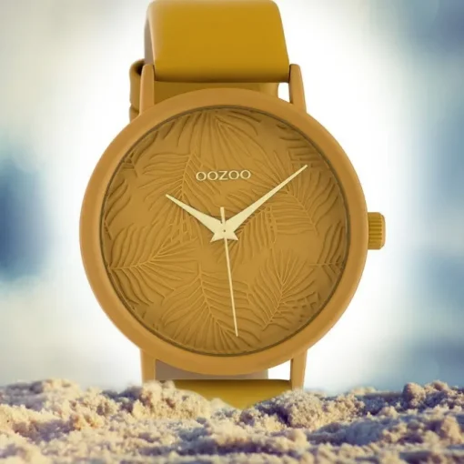 Oozoo Damen Armbanduhr Timepieces C10172 42mm Quarz Leder gelb UOC10172