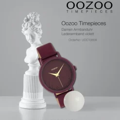 Oozoo Damen Armbanduhr Timepieces Analog Leder violett UOC10609