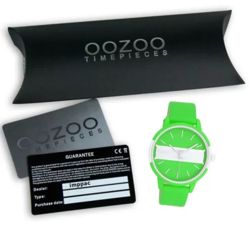 Oozoo Damen Armbanduhr Timepieces Analog Leder grün UOC11189