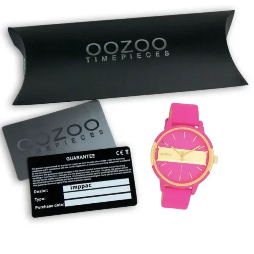 Oozoo Damen Armbanduhr Timepieces Analog Leder pink UOC11192