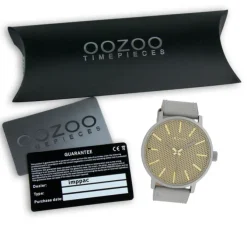 Oozoo Damen Armbanduhr Timepieces Analog Leder grau UOC10036