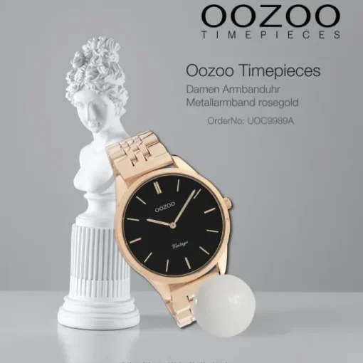 Oozoo Damen Armbanduhr Timepieces Analog Metall rosegold UOC9989A