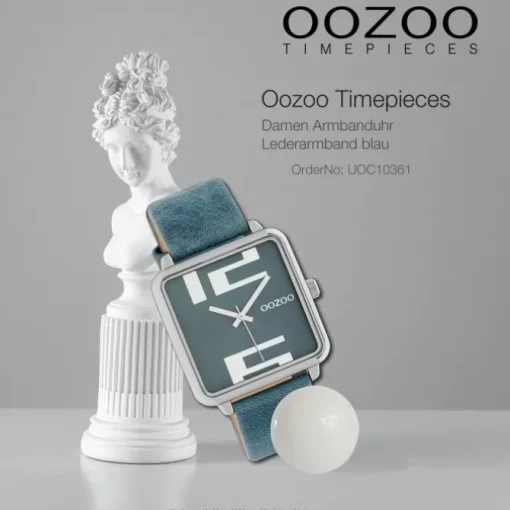 Oozoo Damen Armbanduhr Timepieces Analog Leder blau UOC10361