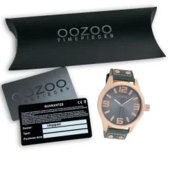 Oozoo Damen Armbanduhr Timepieces Analog Leder dunkelblau UOC1107A