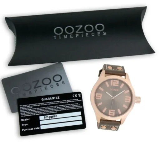 Oozoo Damen Armbanduhr Timepieces Analog Leder dunkelbraun UOC1108A