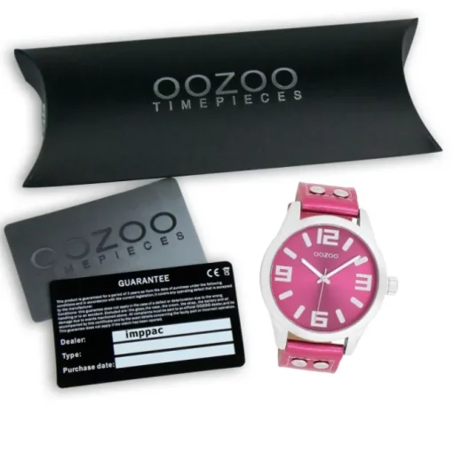 Oozoo Damen Armbanduhr Timepieces Analog Leder pink UOC1078A