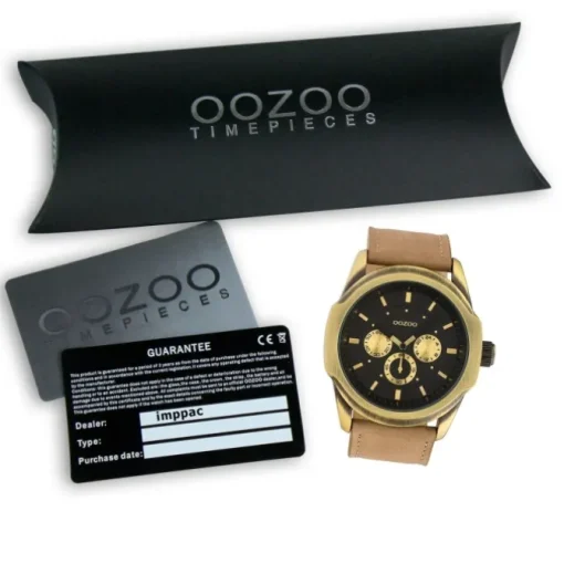 Oozoo Damen Armbanduhr Timepieces Analog Leder hellbraun UOC10318