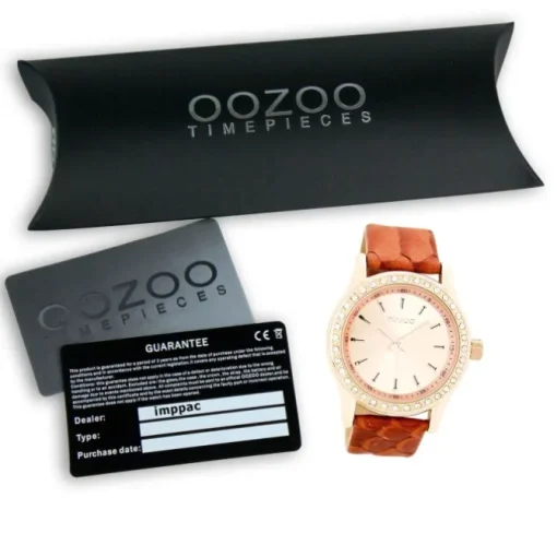 Oozoo Damen Armbanduhr Timepieces Analog Leder orange UOC8007A