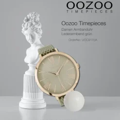 Oozoo Damen Armbanduhr Timepieces Analog Leder grün UOC9170A