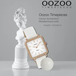 Oozoo Damen Armbanduhr Timepieces Analog Metall weiß UOC9941A