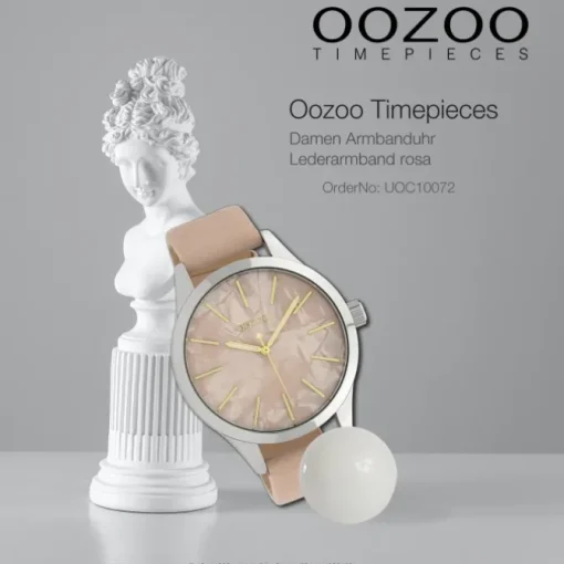 Oozoo Damen Armbanduhr Timepieces C10072 Quarzwerk Leder rosa UOC10072
