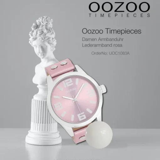 Oozoo Damen Armbanduhr Timepieces Analog Leder rosa UOC1083A