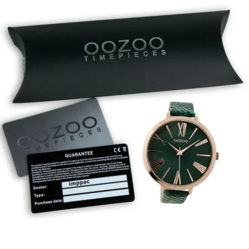 Oozoo Damen Armbanduhr Timepieces Analog Leder grün UOC9216A