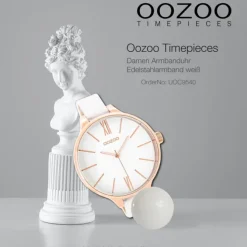 Oozoo Damen Armbanduhr Timepieces C9540 Analog Edelstahl weiß UOC9540