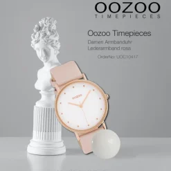 Oozoo Damen Armbanduhr Timepieces Analog Leder rosa UOC10417