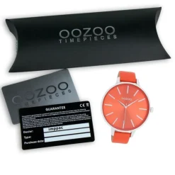 Oozoo Damen Armbanduhr Timepieces Analog Leder orange UOC11071