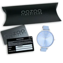Oozoo Damen Armbanduhr Timepieces Analog Leder hellblau UOC11073