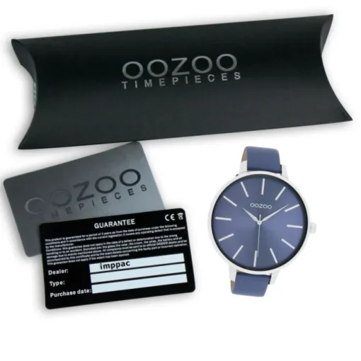 Oozoo Damen Armbanduhr Timepieces Analog Leder dunkelblau UOC11074