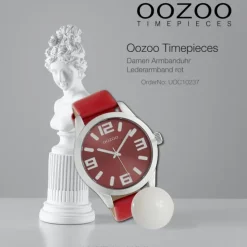 Oozoo Damen Armbanduhr Timepieces C10237 Analog Leder rot UOC10237
