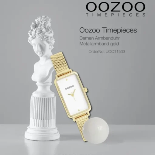 Oozoo Damen Armbanduhr Timepieces Analog Metallband gold UOC11533