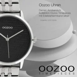 Oozoo Damen Armbanduhr Timepieces C10556 Analog Edelstahl silber UOC10556