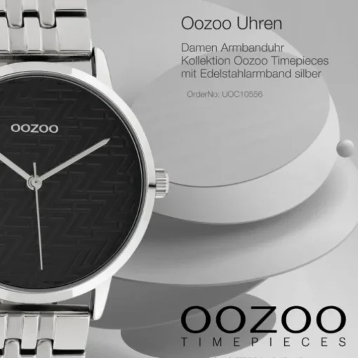 Oozoo Damen Armbanduhr Timepieces C10556 Analog Edelstahl silber UOC10556