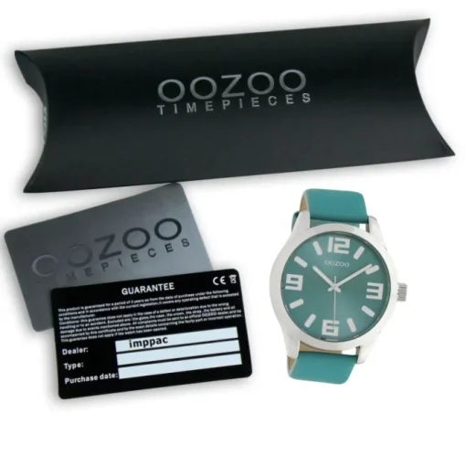 Oozoo Damen Armbanduhr Timepieces C10676 Analog Leder türkis UOC10676