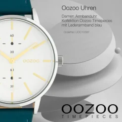 Oozoo Damen Armbanduhr Timepieces C10587 Analog Leder blau UOC10587