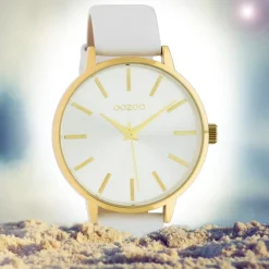 Oozoo Damen Armbanduhr Timepieces C10611 Analog Leder weiß UOC10611