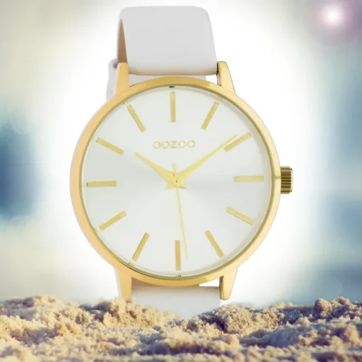 Oozoo Damen Armbanduhr Timepieces C10611 Analog Leder weiß UOC10611