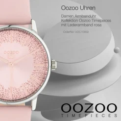 Oozoo Damen Armbanduhr Timepieces C10932 Analog Leder rosa UOC10932