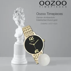 Oozoo Damen Armbanduhr Timepieces C11023 Analog Edelstahl gold UOC11023
