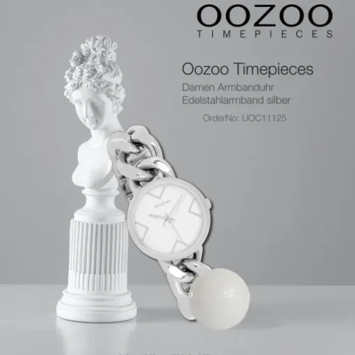 Oozoo Damen Armbanduhr Timepieces Analog Edelstahl silber UOC11125