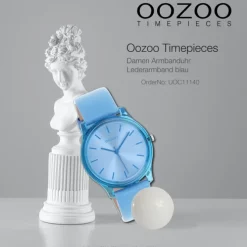 Oozoo Damen Armbanduhr Timepieces Analog Leder blau UOC11140
