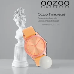 Oozoo Damen Armbanduhr Timepieces Analog Leder mango UOC11141