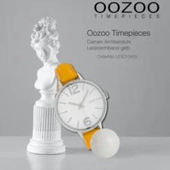 Oozoo Damen Armbanduhr Timepieces Analog Leder gelb UOC10455