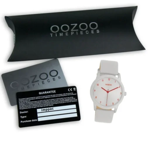 Oozoo Damen Armbanduhr Timepieces Analog Leder grau UOC11166