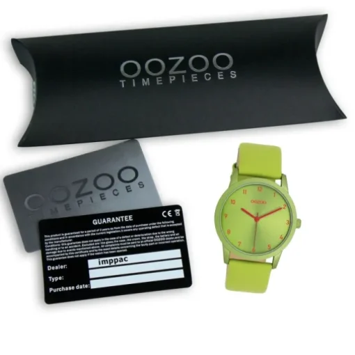 Oozoo Damen Armbanduhr Timepieces Analog Leder grün UOC11169