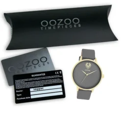 Oozoo Damen Armbanduhr Timepieces Analog Leder grau UOC11244