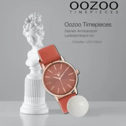 Oozoo Damen Armbanduhr Timepieces C10934 Analog Leder rot UOC10934